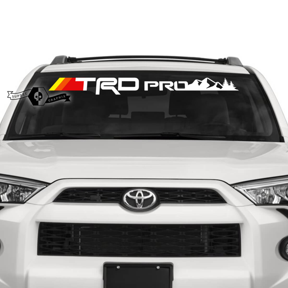 4Runner 2023 Windshield Mountain SunSet Vinyl Logo Decals Stickers for Toyota 4Runner TRD