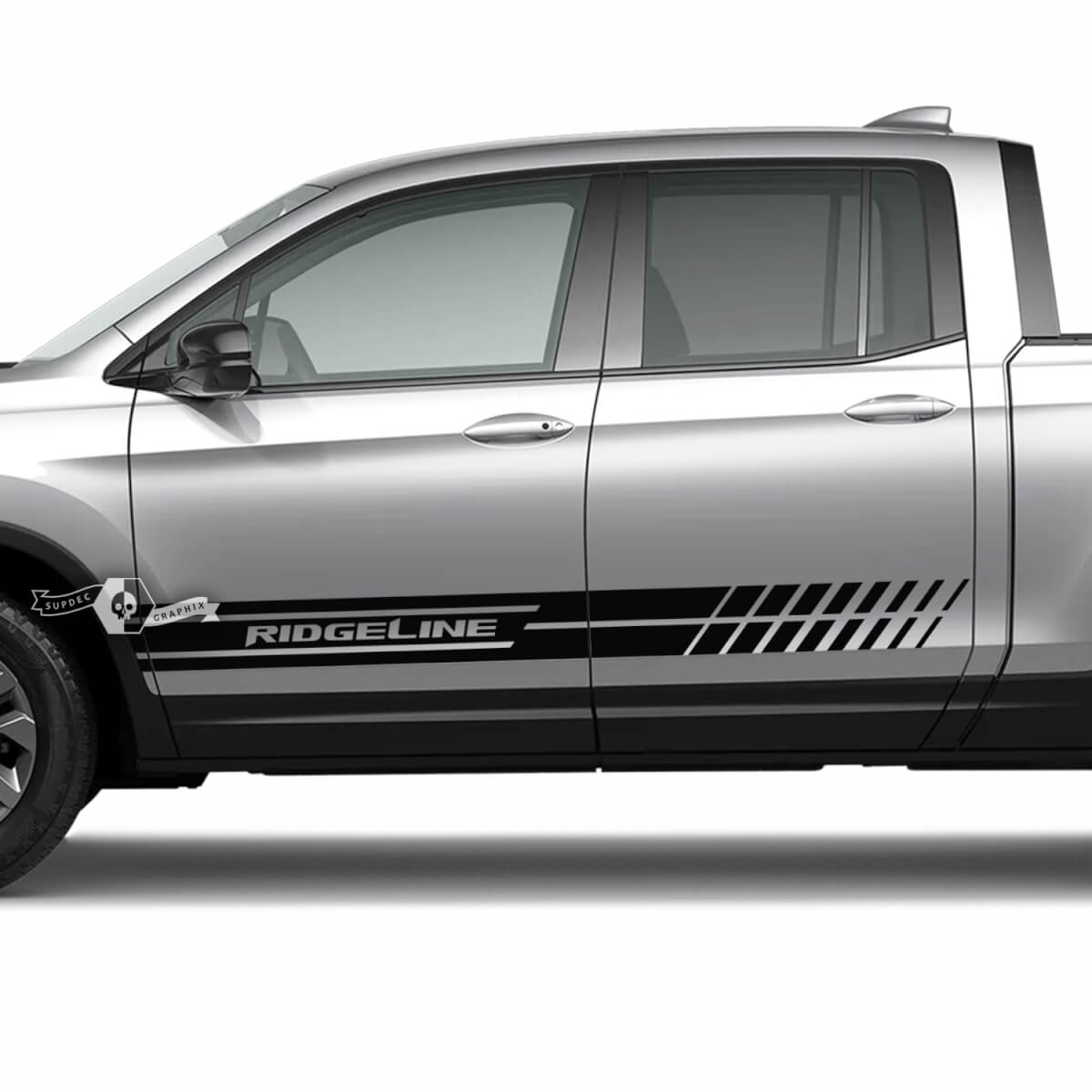 Pair Honda Ridgeline 2023 Side Doors Lines Stripes Stickers Decals Vinyl Graphics
