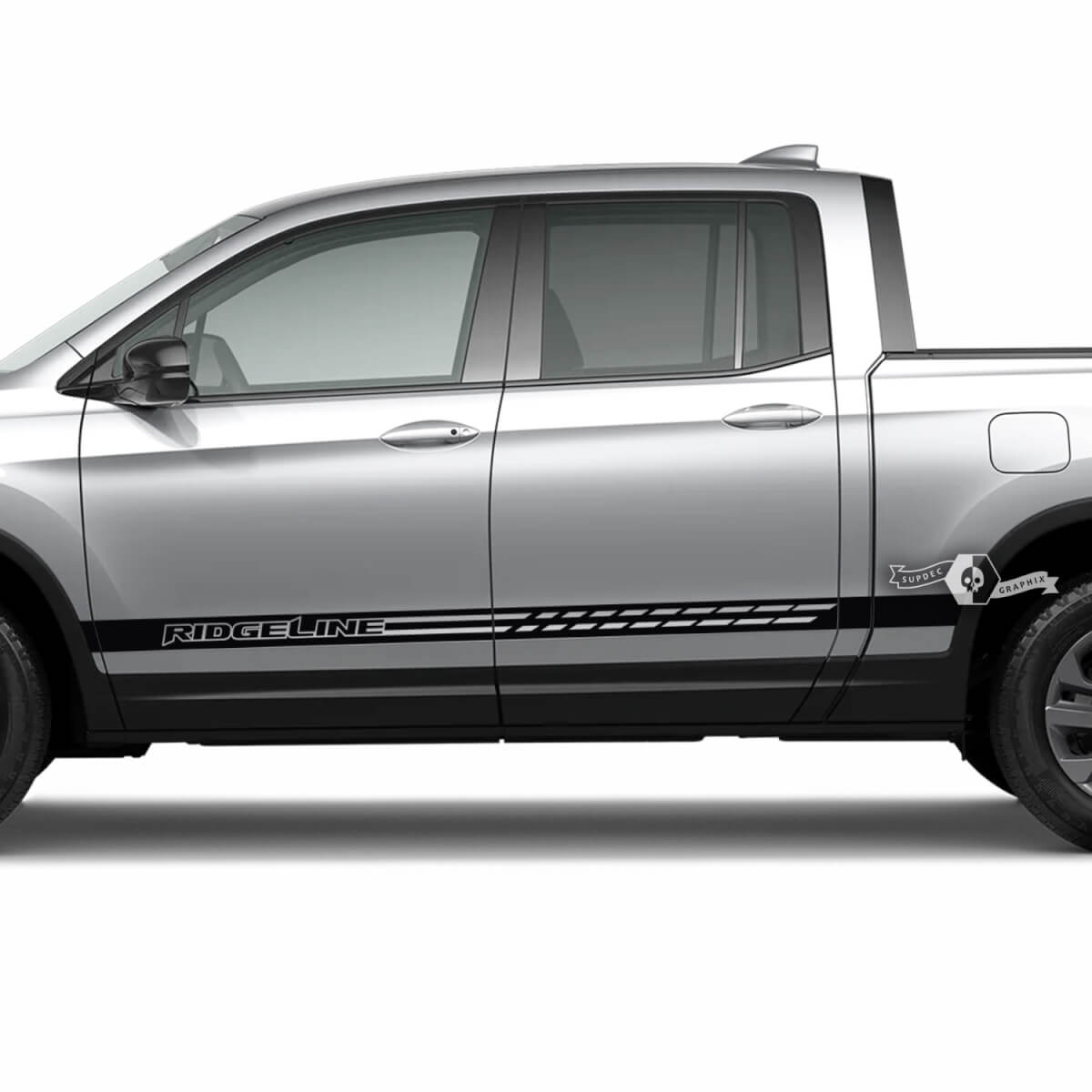 Pair Honda Ridgeline 2023 Side Doors Lines Logo Stripes Stickers Decals Vinyl Graphics