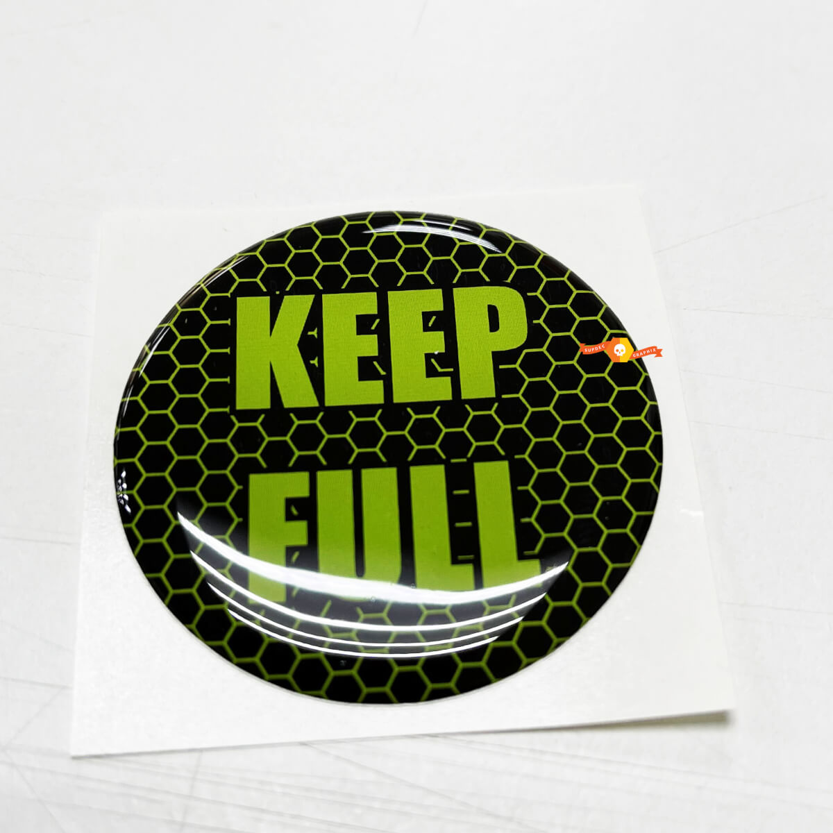 Keep Full Honeycomb Lime Fuel Door Insert emblem domed Sticker Decal for Challenger Dodge