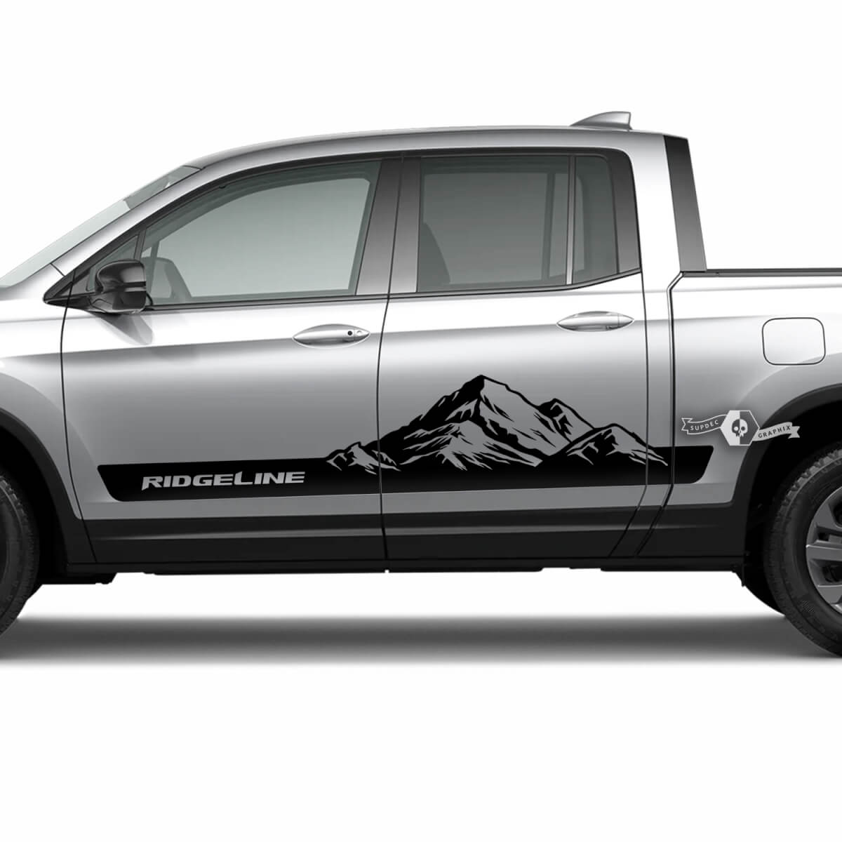 Pair 2023 Honda Ridgeline Mountains Vinyl Body Side Doors Decal Sticker Graphics