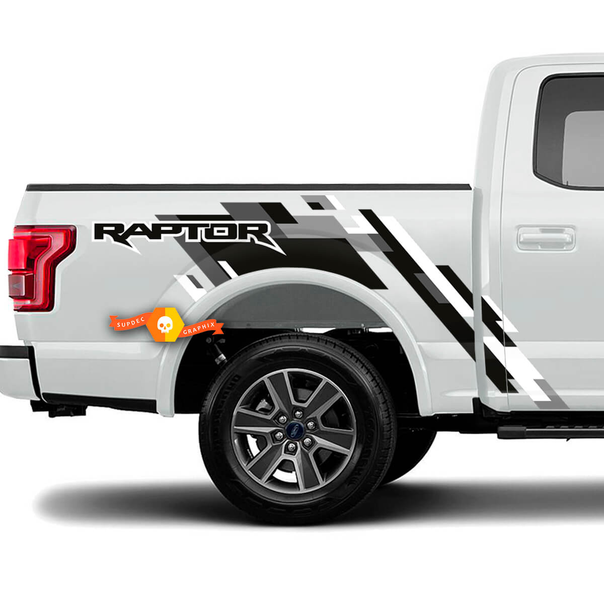 Ford Ranger F-150 RAPTOR Camouflage Side Bed Doors and Tailgate Decal Sticker Vinyl Graphics