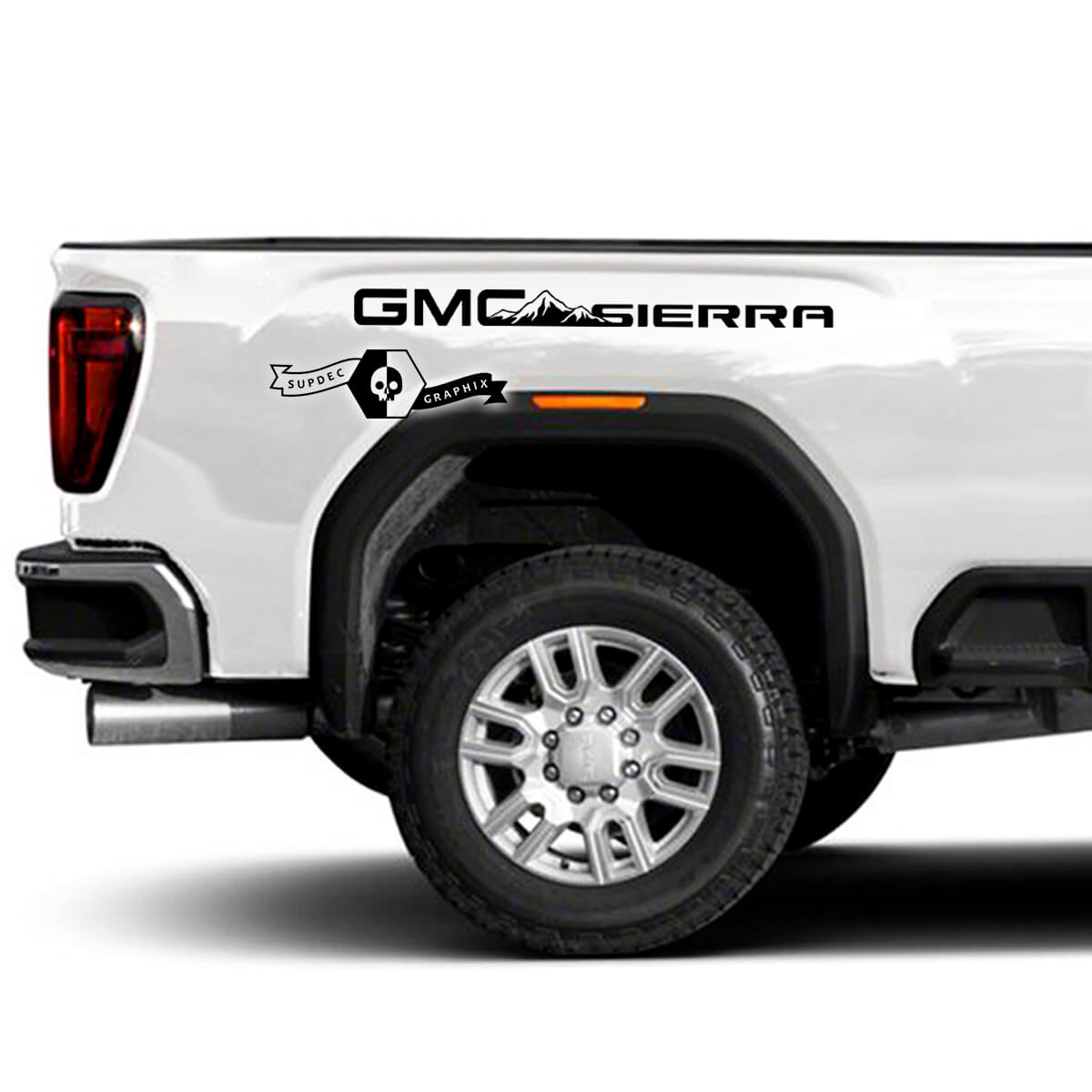 Pair GMC Sierra 2500HD 2022 2023 Side Bed Mountains Vinyl Stripes Sticker Decal for GMC Sierra Graphics