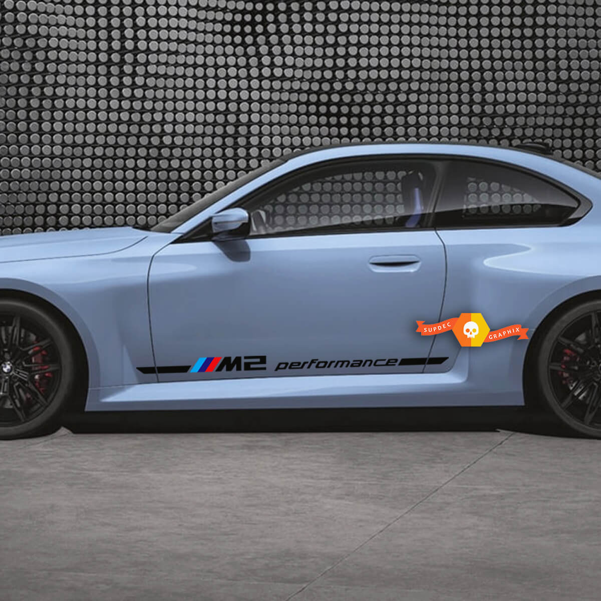2x 2023 BMW M2 G87 M Performance Stripes vinyl decal sticker