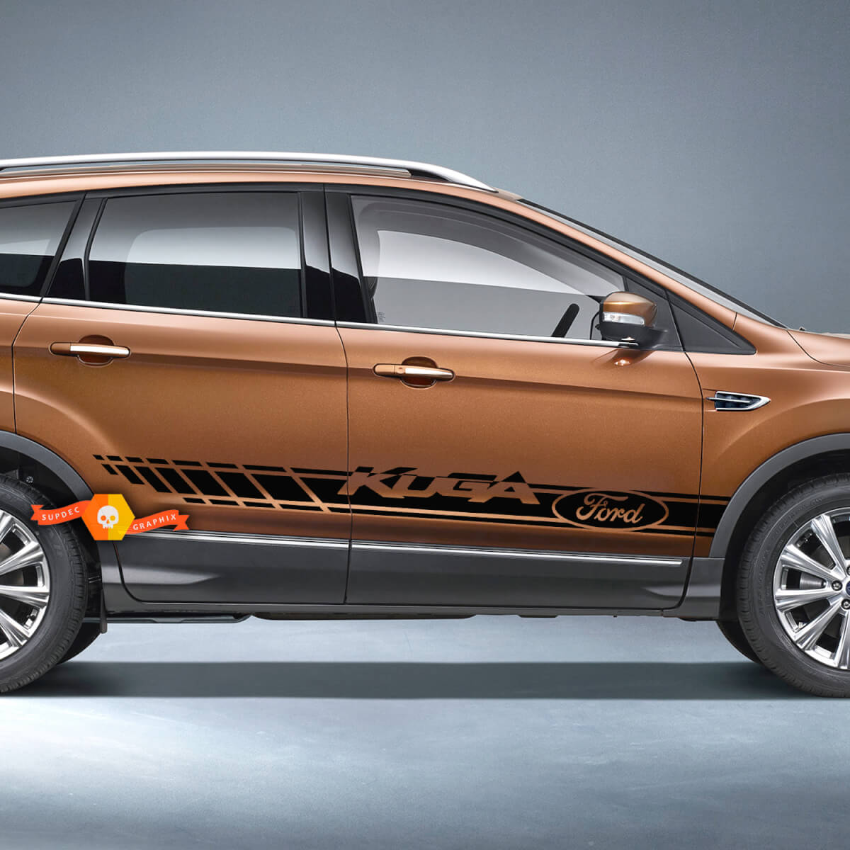 Pair Ford Side Stripe Body Doors Decal Vinyl Graphics Sticker Ford Kuga
