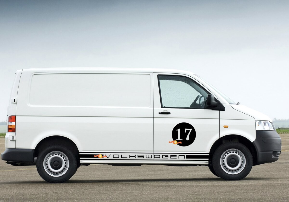 VW Volkswagen Transporter Van Topographic Contour Map Decal Sticker Wrap Porsche style