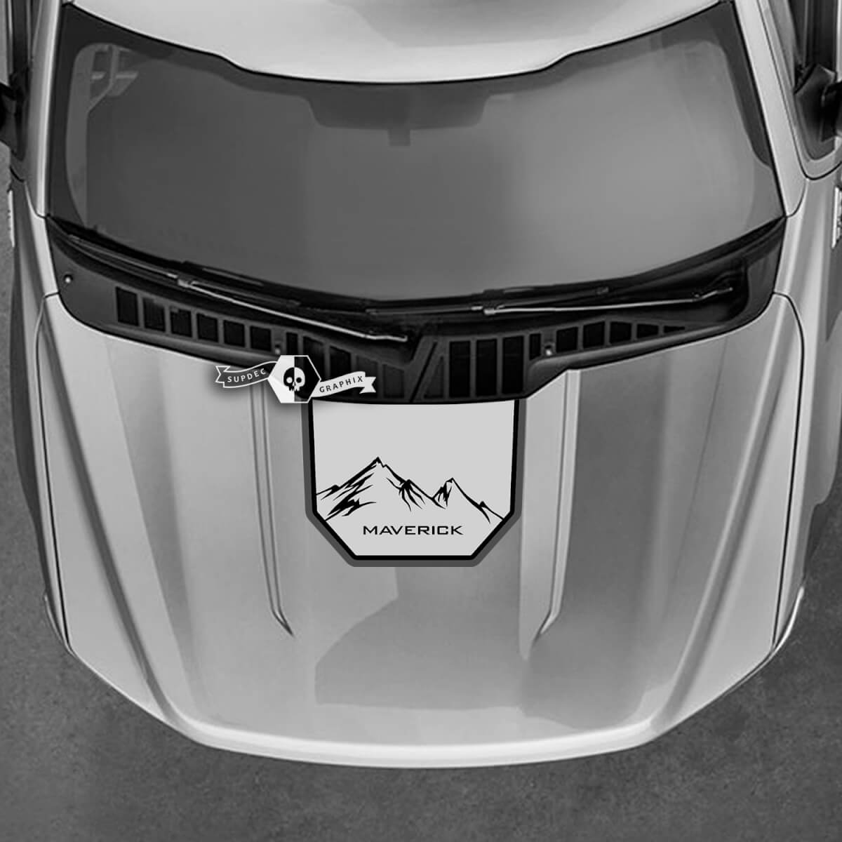 Ford Maverick Graphics Decals Mountains Hood Logo Maverick Stickers 3 Colors
