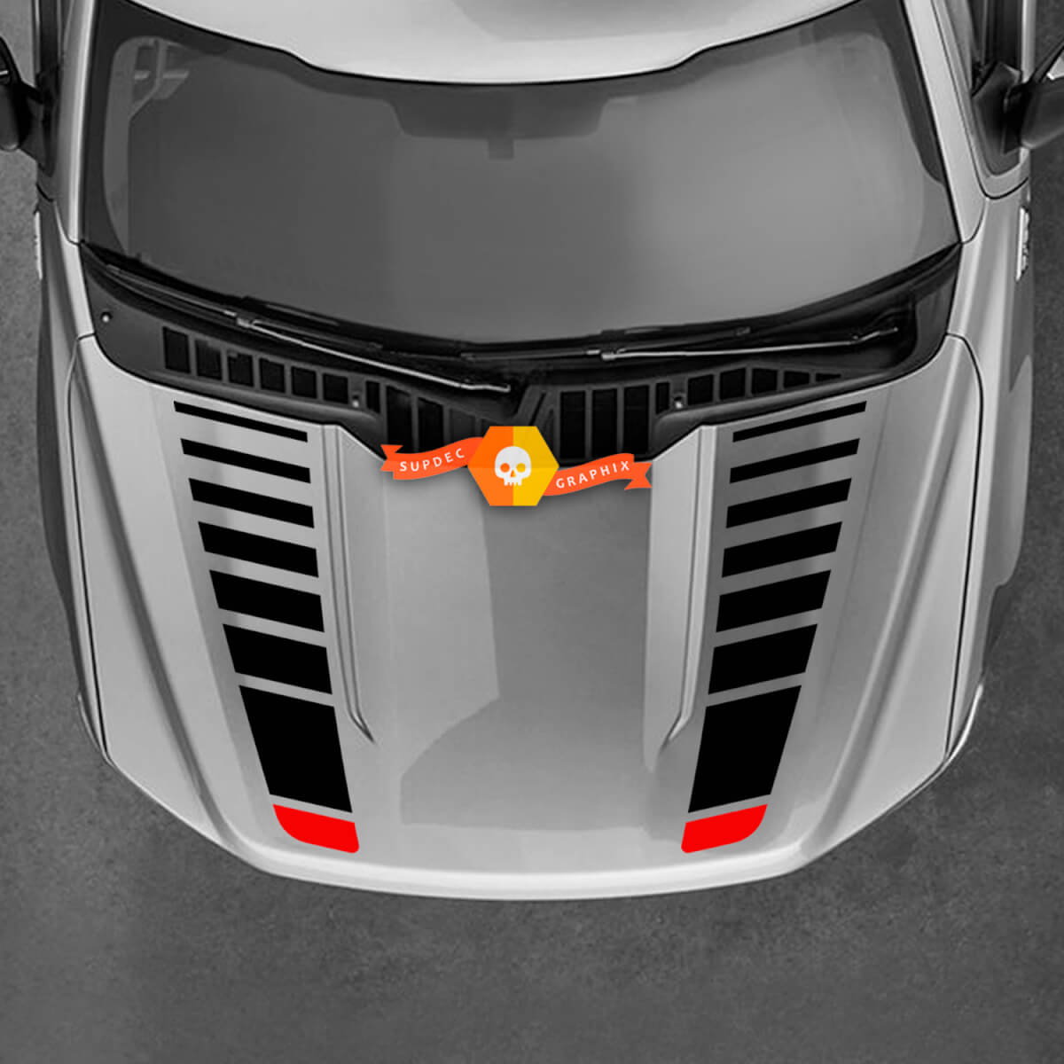 Ford Maverick 2022 Graphics Decals Lines Dual Hood Maverick Stickers 2 Colors
