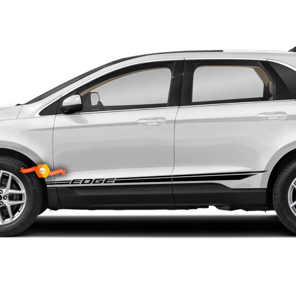 Pair Side Ford Edge Vinyl Side Door Stripe Body Decals Vinyl Graphics Sticker 2
