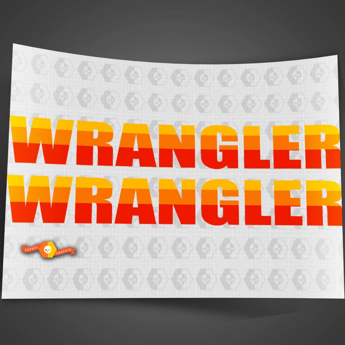 Retro Vintage Hood Wrangler decals Stickers for Jeep Wrangler Rubicon Renegade JK