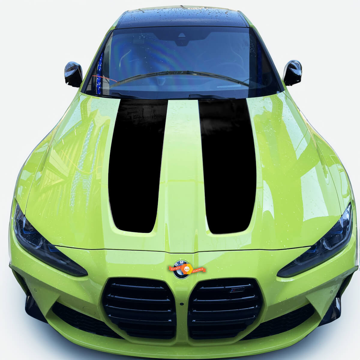 2021+ BMW M4 M3 G80 G82 G83 Hood CSL Style vinyl decal sticker 