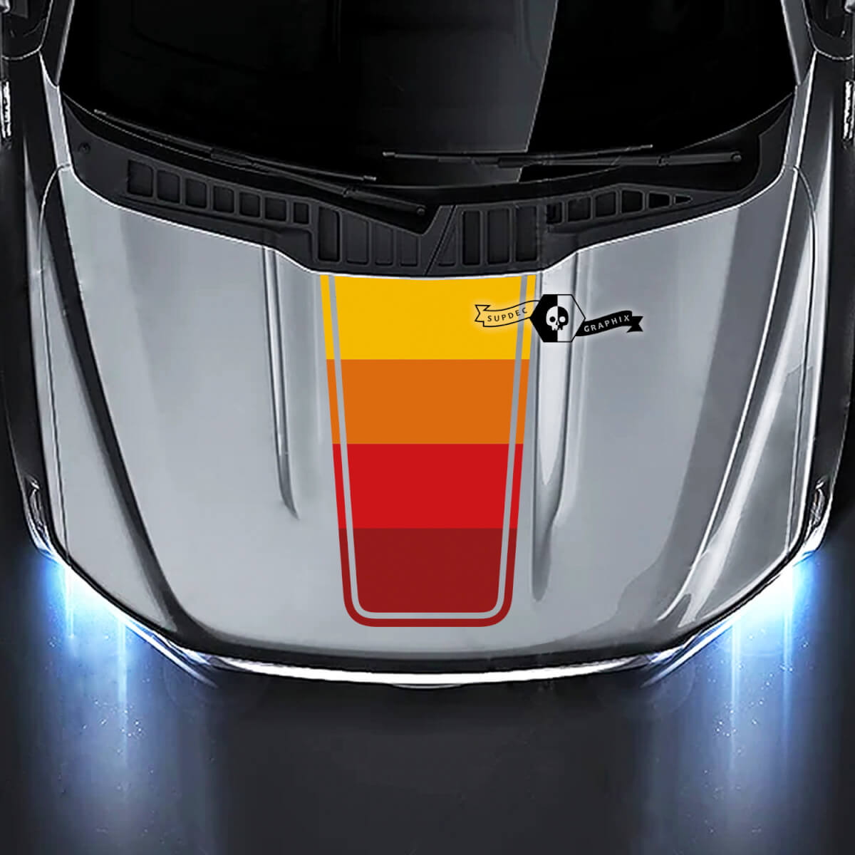 Ford F-150 XL XLT STX LARIAT Hood Color Set Mountains Graphics Side Decals Stickers
