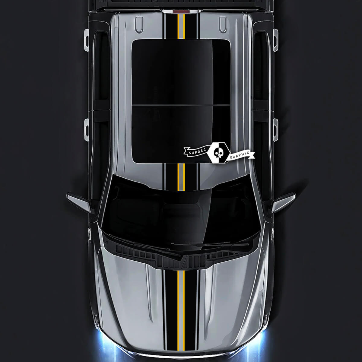 Ford F-150 XL XLT STX LARIAT Hood Roof Tailgate Trim Graphics Side Decals Stickers 2 Colors