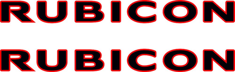 2 JEEP Rubicon Wrangler CJ TJ YK JK XJ Vinyl Sticker Decal