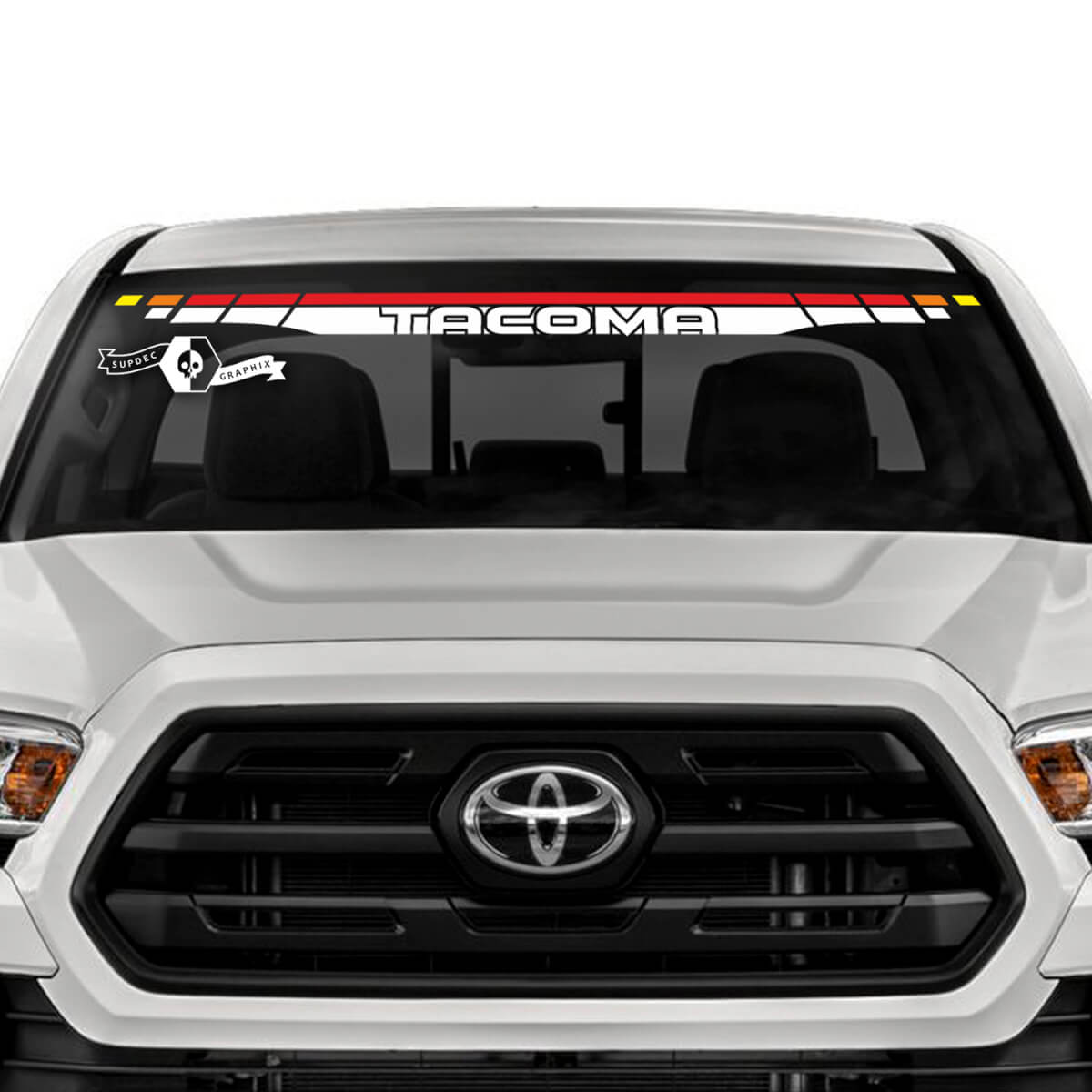Toyota Tacoma SR5 Windshield Line SunSet Colors Vinyl Decals Graphic Sticker