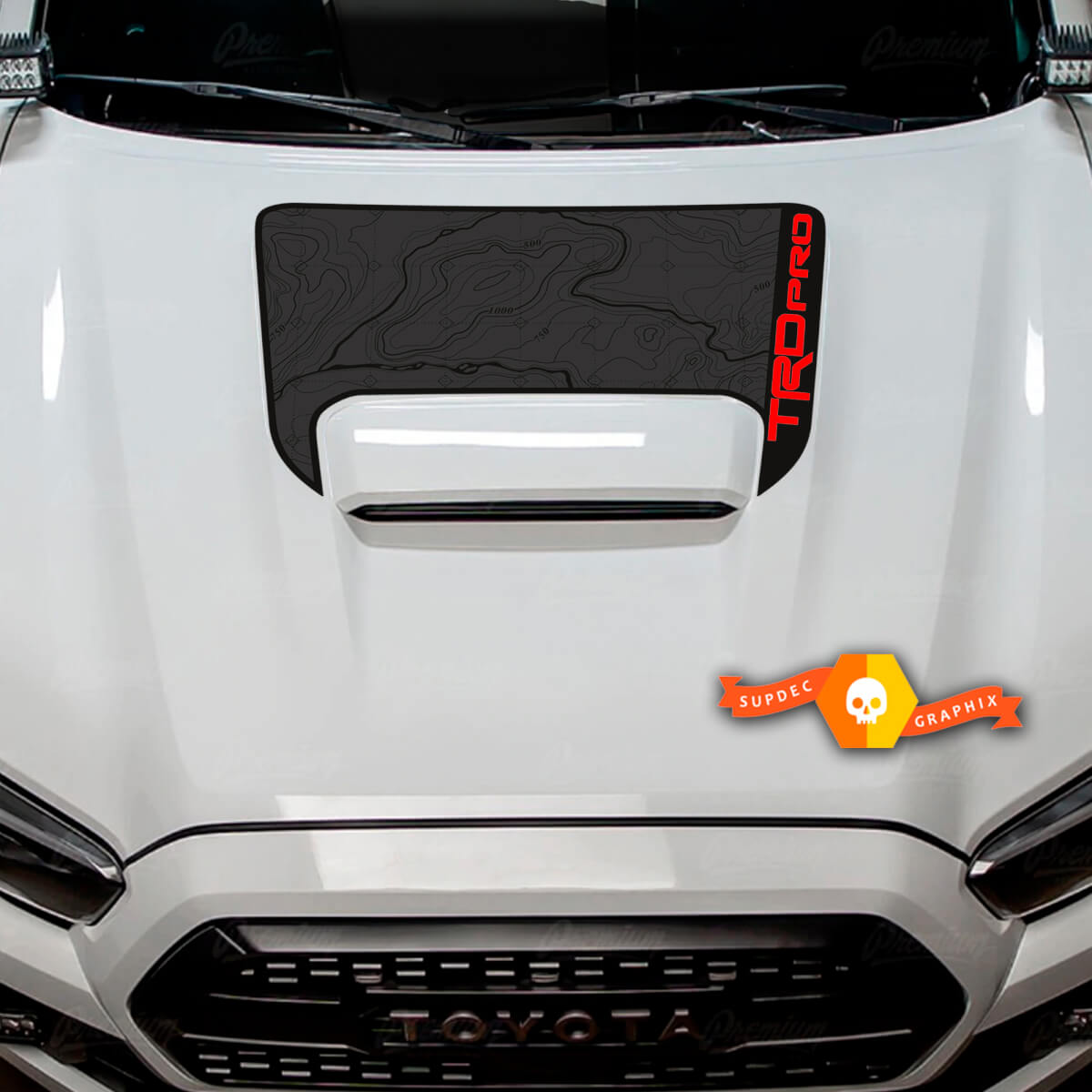 Toyota Tacoma TRD Sport PRO Hood Scoop Racing 3 colors Sticker Decal Graphics 2016-2024