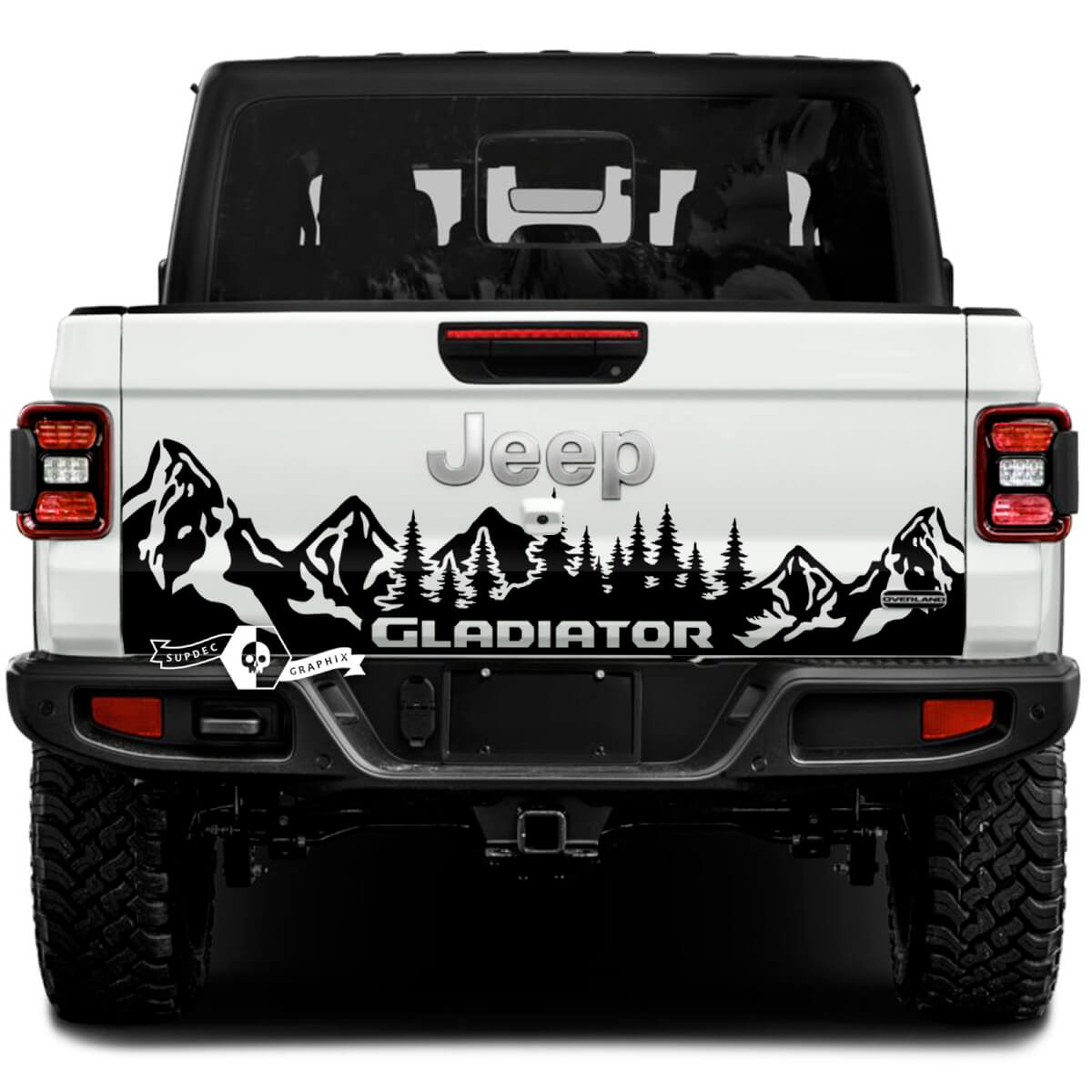 Jeep Gladiator Wrap Forest Mountains Stickers Decals Vinyl Graphics Tailgate Bed Vinyl Stickers Decals
