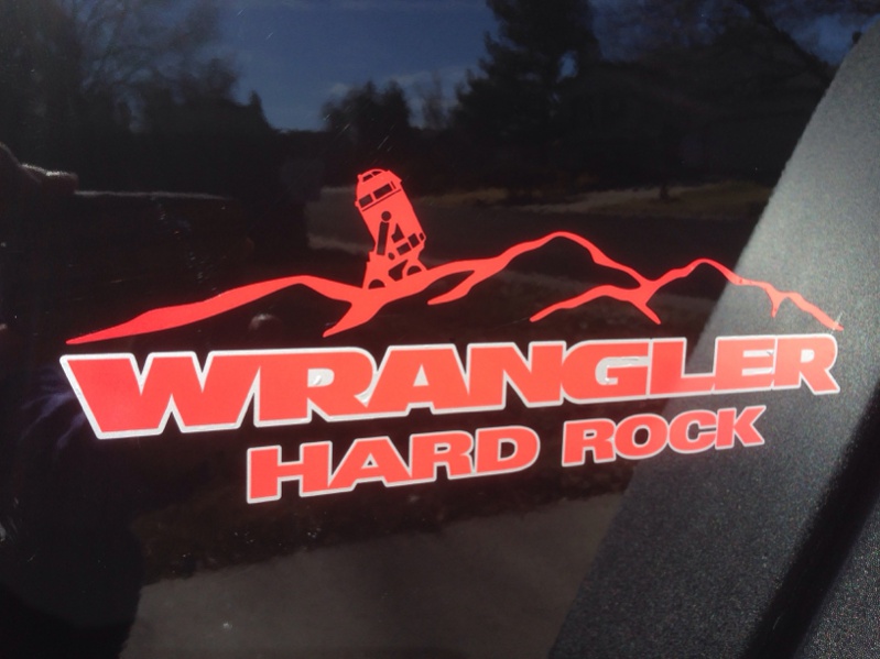 Jeep HARD ROCK Mountain Wrangler Unlimited CJ TJ YK JK XJ All Colors Sticker Decal
