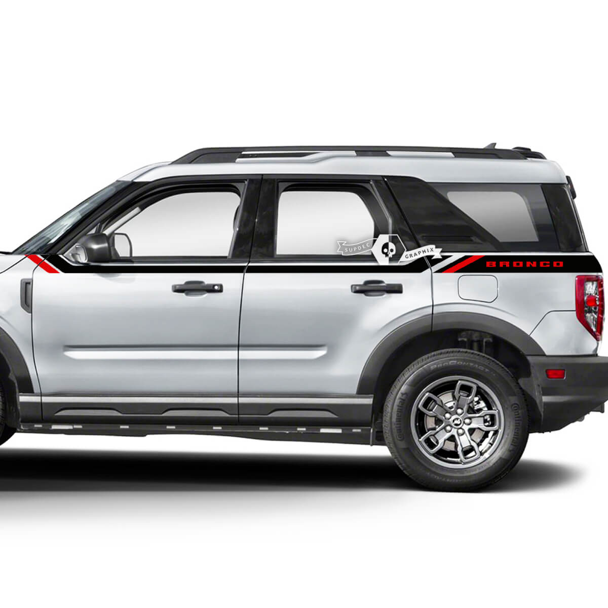 2x Ford Bronco Doors Up Side Fender Trim Logo Decals Stickers 2 Colors