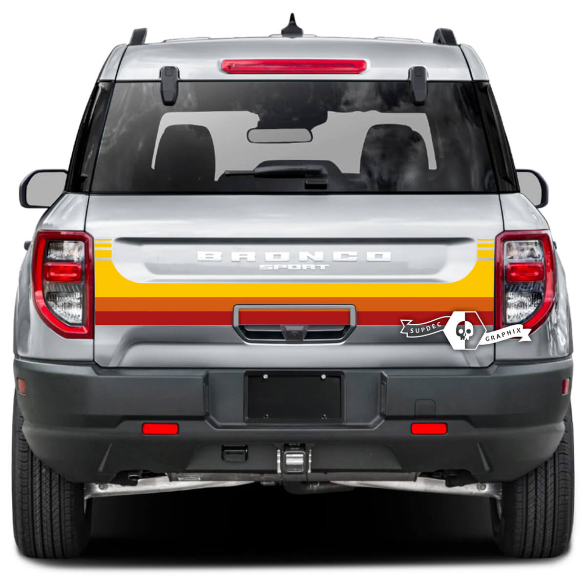 Ford Bronco Tailgate Bed Old School SunSet  Vintage Classic Colors  Splash Wrap Decals Stickers