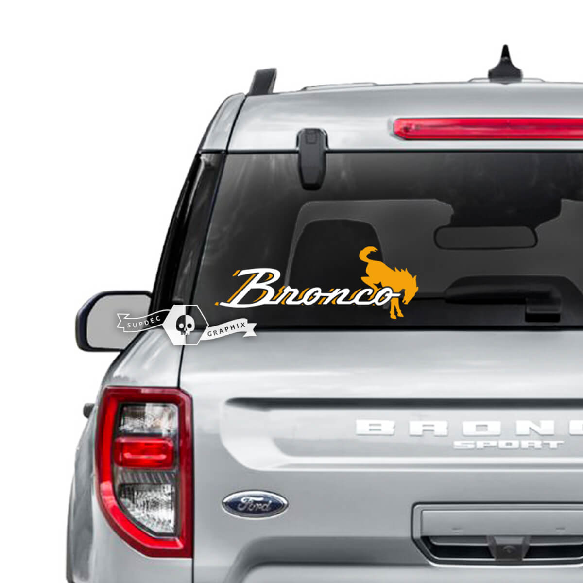 Ford Bronco Rear Window Logo Graphics Stickers Decals 2 Colors