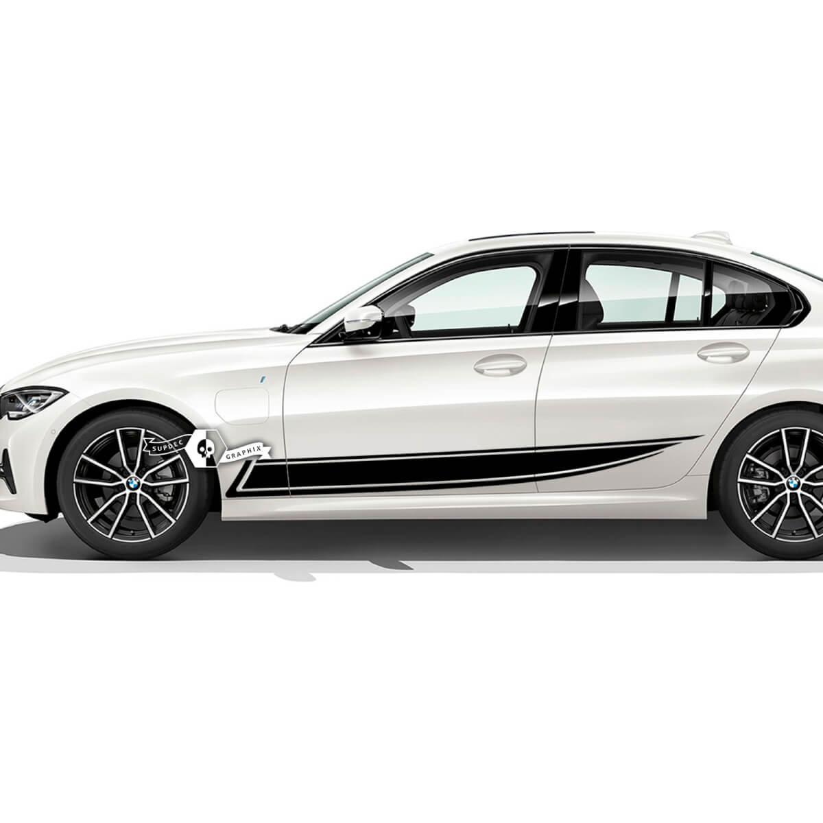 Pair BMW Stripes Side Rally Motorsport Trim Rocker Panel Vinyl Decal Sticker F30 G20