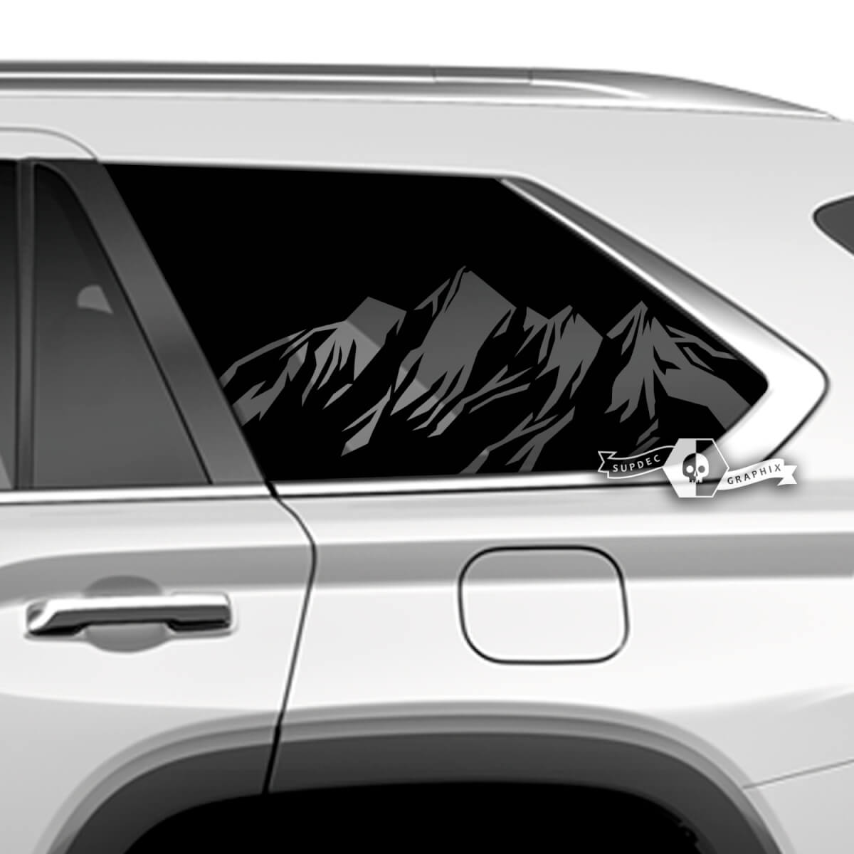 Pair Toyota Sequoia Door Side Window Mountains Vinyl Stickers Decal fit Toyota Sequoia