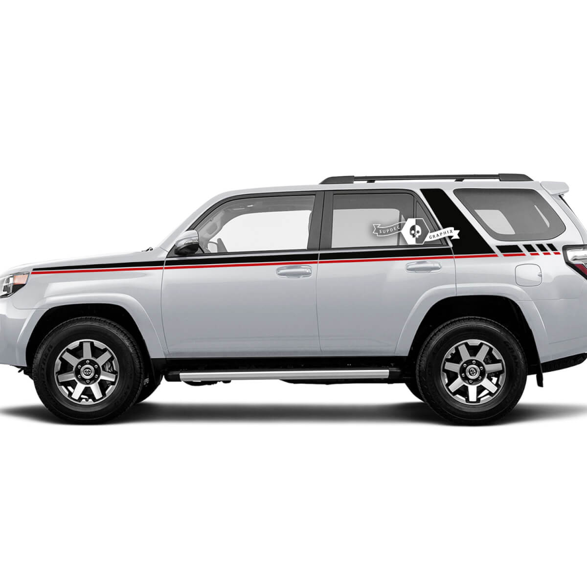 Body Imlar Çizgiler Trim Yan Pencere Vinil Sticker Etiket Toyota 4Runner 13-24 TRD Beşinci nesil 2 Renk
