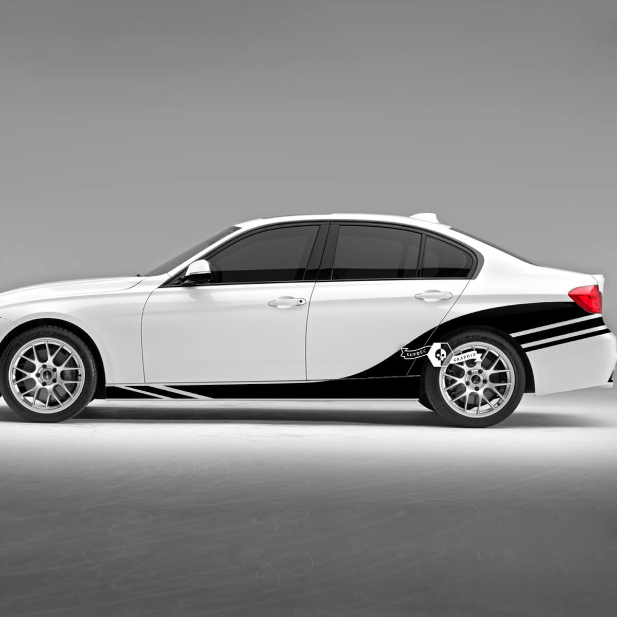 Pair BMW Side Stripes Rally Motorsport Rocker Panel Vinyl Decal Sticker F30 G20