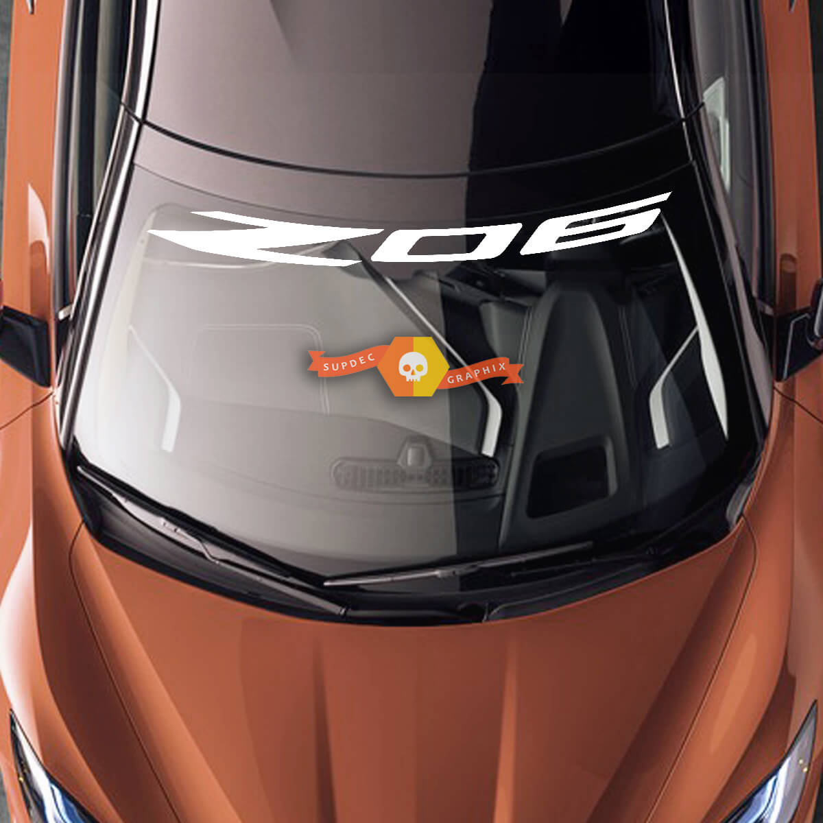 Windshield Chevrolet Chevy C8 Corvette Z06 Vinyl Decal Sticker