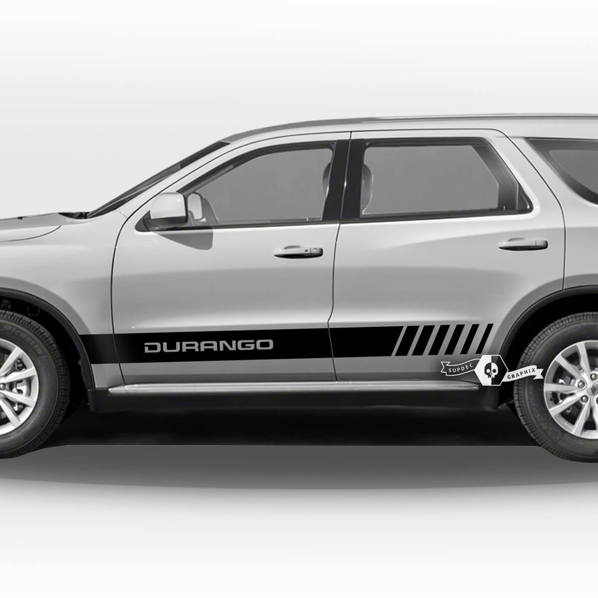 Pair Dodge Durango Side Doors Rocker Panel Stripes Decal Vinyl Stickers