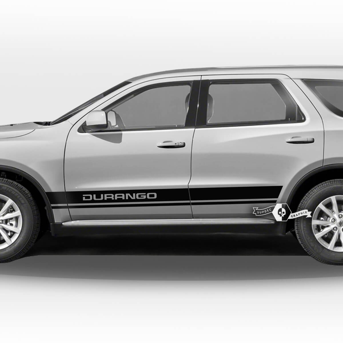 Pair Dodge Durango Side Doors Rocker Panel Trim Stripes Decal Vinyl Stickers