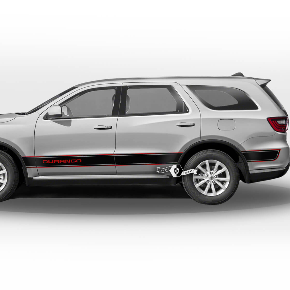 Pair Dodge Durango Side Doors Rocker Panel Trim Stripes Decal Vinyl Stickers 2 Colors