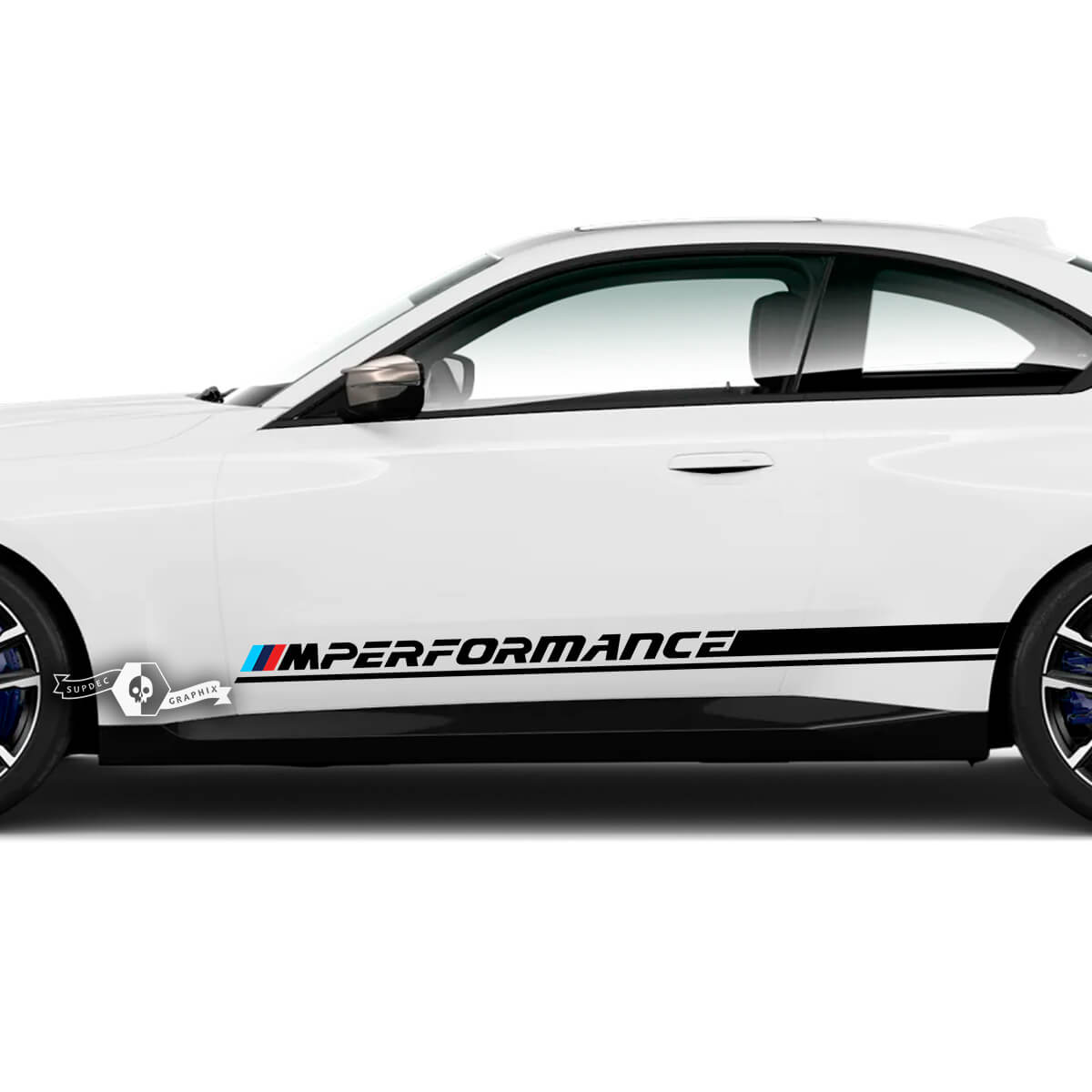 Pair BMW M2 M240 G42 F22 F87 M Performance Side Line Stripe Doors Stripe Vinyl Decal Sticker