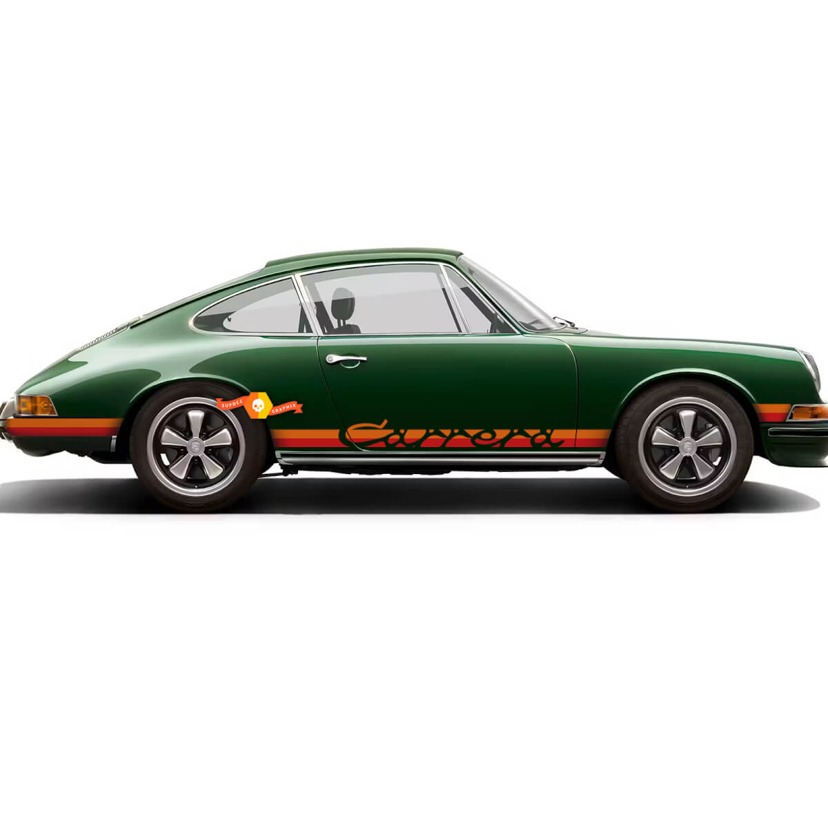Porsche 911 Carrera Vintage Color Stripes Side Decal Sticker 944 911 959 930 Carrera RS
