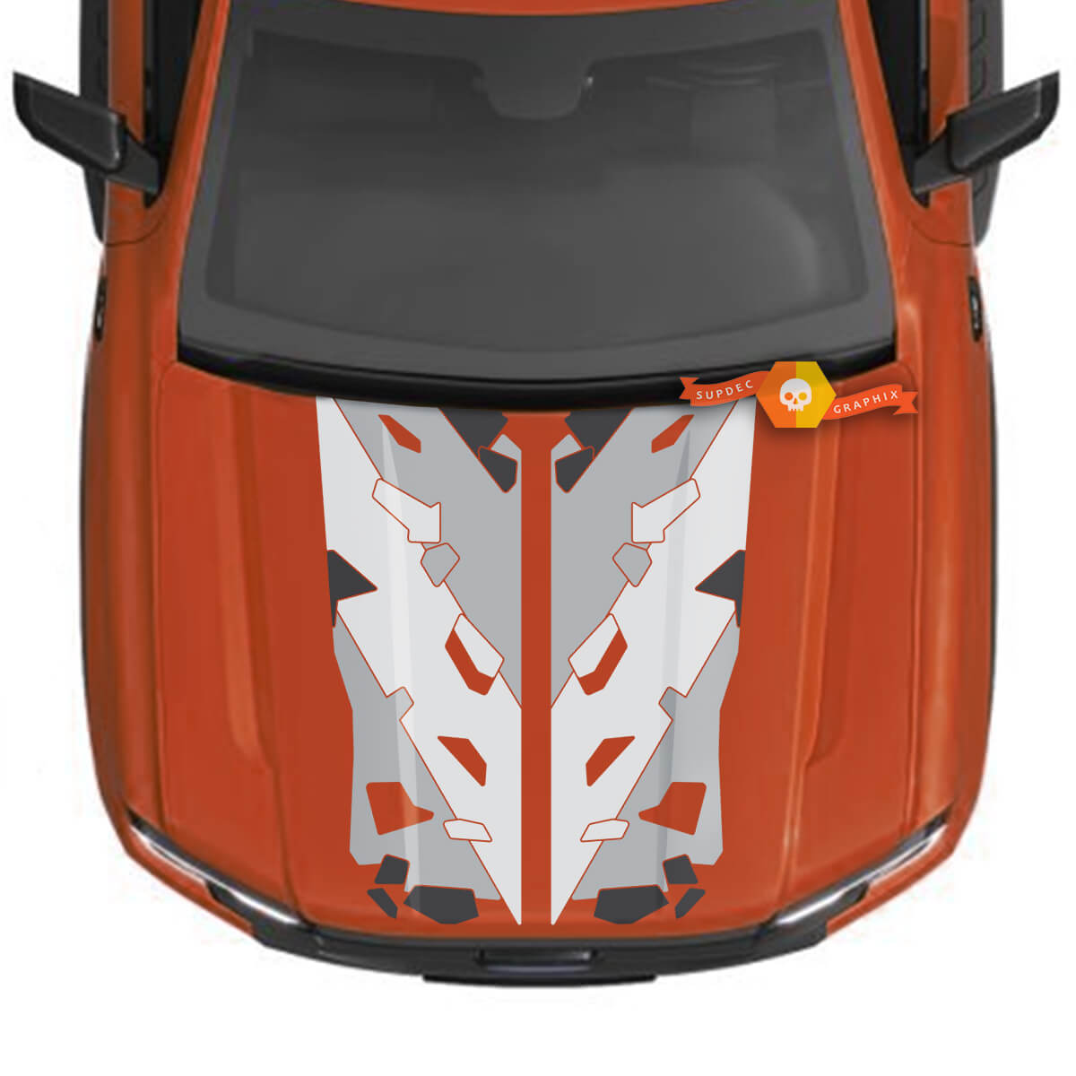 Ford Ranger Raptor Hood Camouflage Camo Graphics Stickers Decals Style 1 - 3 Colors
