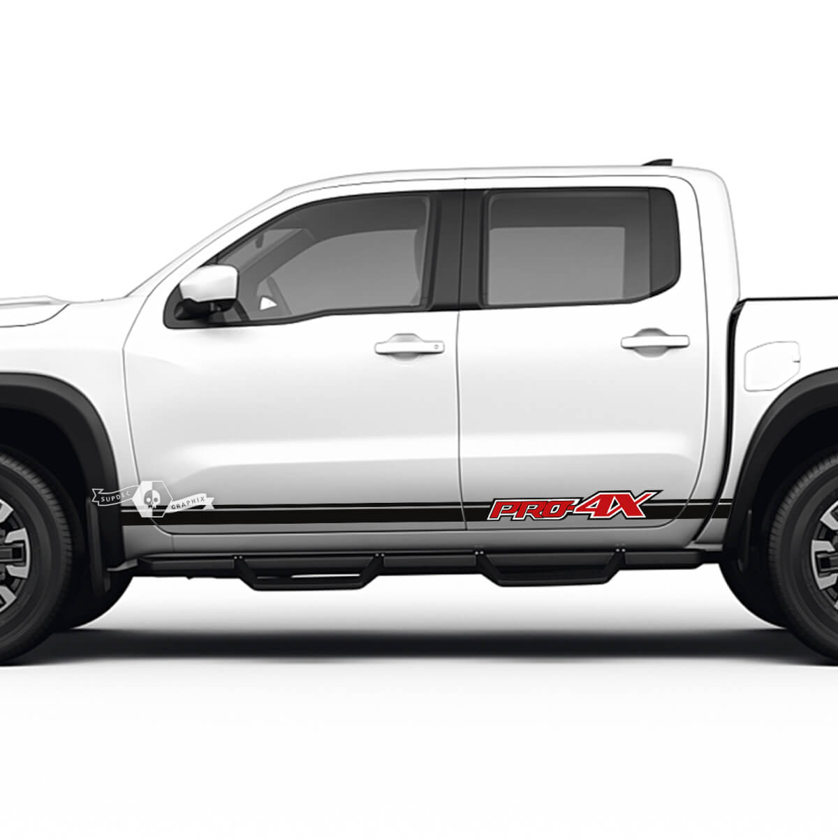 Rocker Panel Doors Stripes Stickers Decals for Nissan Frontier PRO-4X 2022-2024 