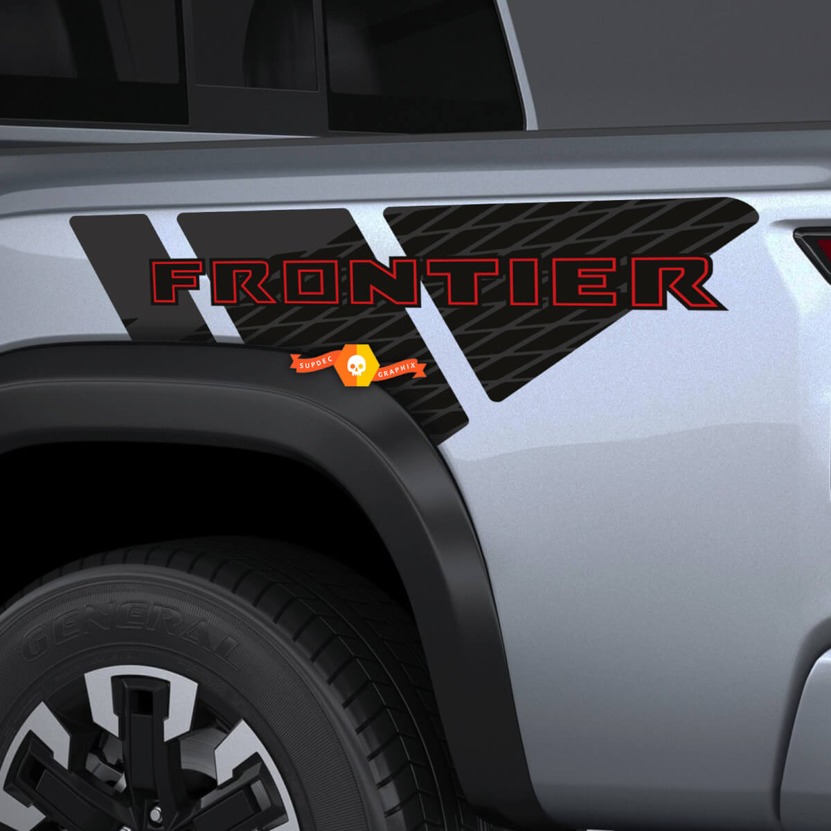 Pair Nissan Frontier Bed Fender Side PickUp Truck Decal Sticker 3 Colors