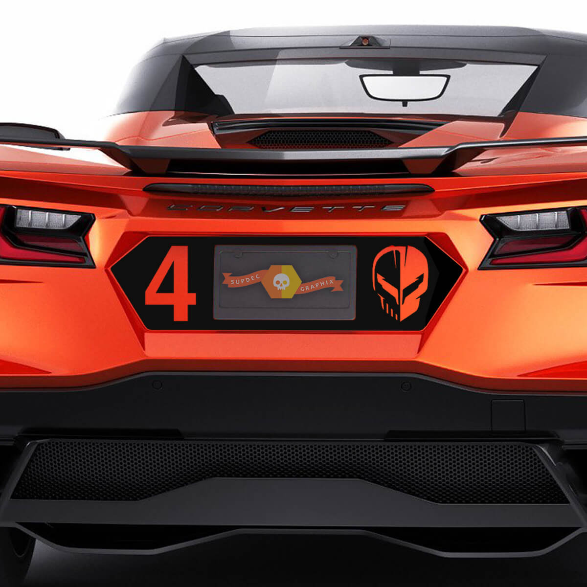 Chevrolet Corvette C8 Rear Plate Blackout Z06 Vinyl Decal Sticker