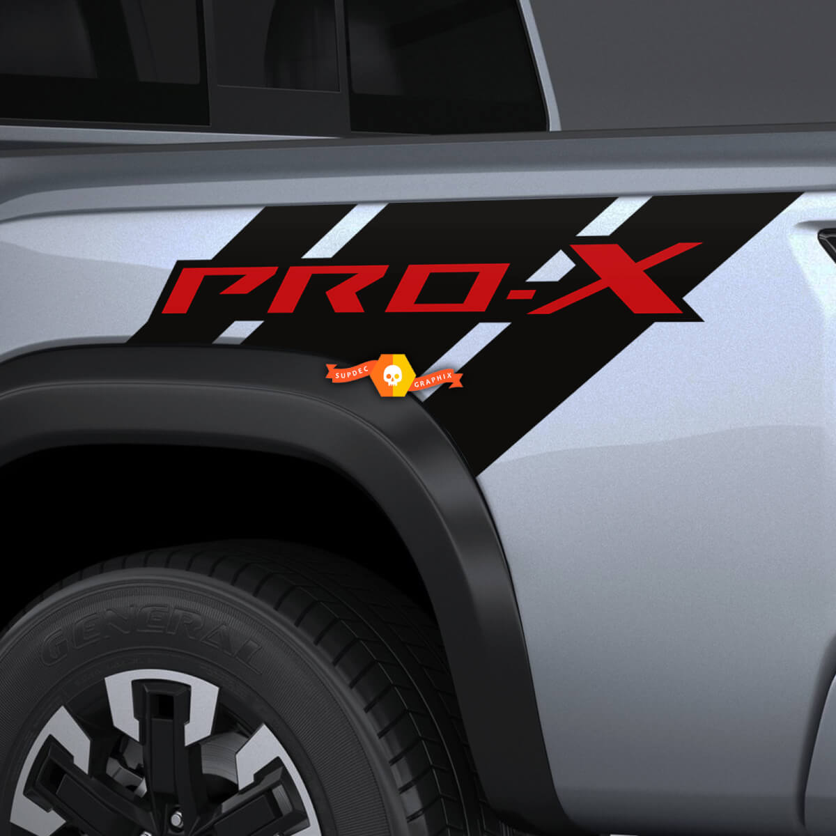 2X Nissan Frontier Pro-4X Bed Truck Pickup truck Car Vinyl Both Side Stickers Decals Graphics 2 Colors
