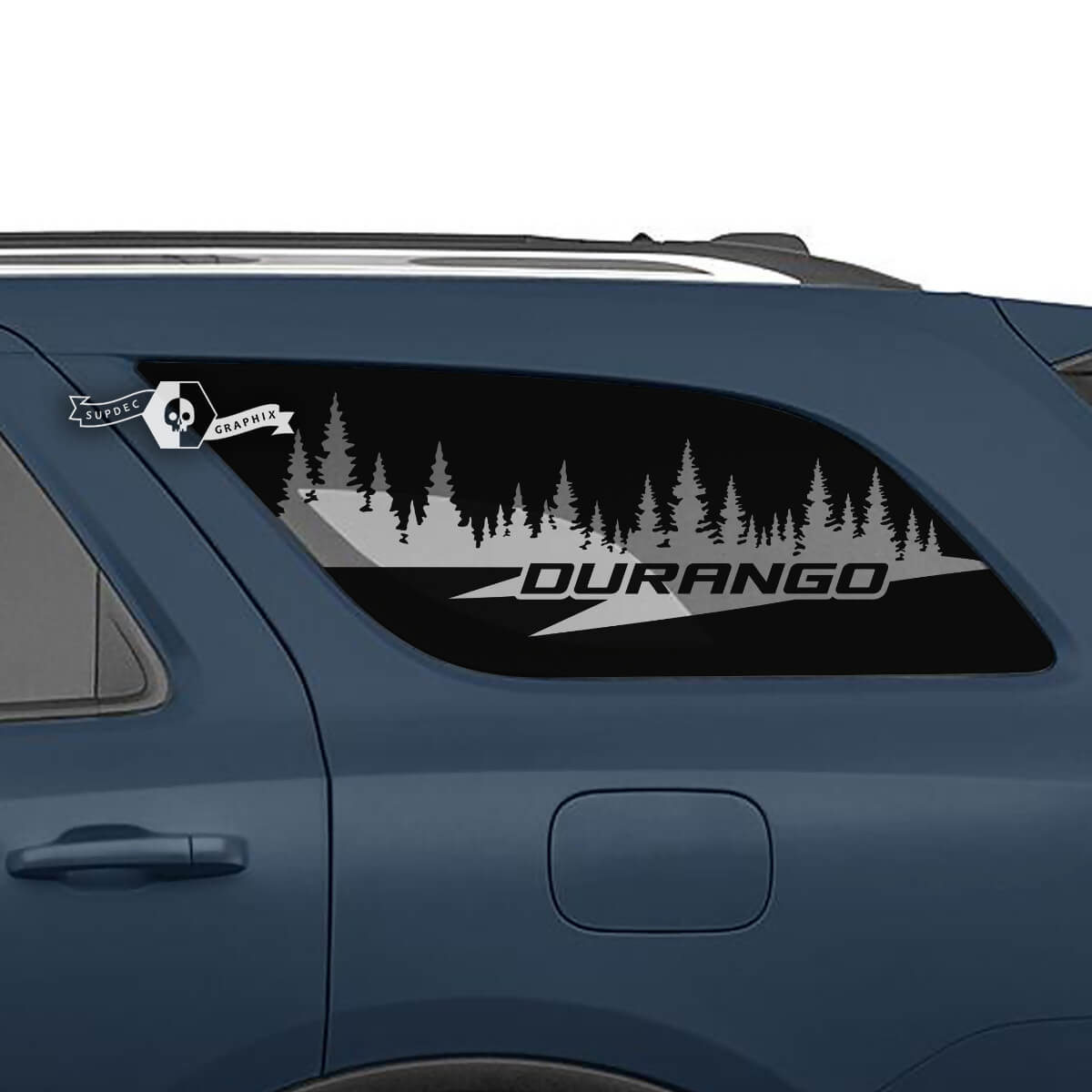 Pair Dodge Durango Side Rear Window Forest Logo Decal Vinyl Stickers