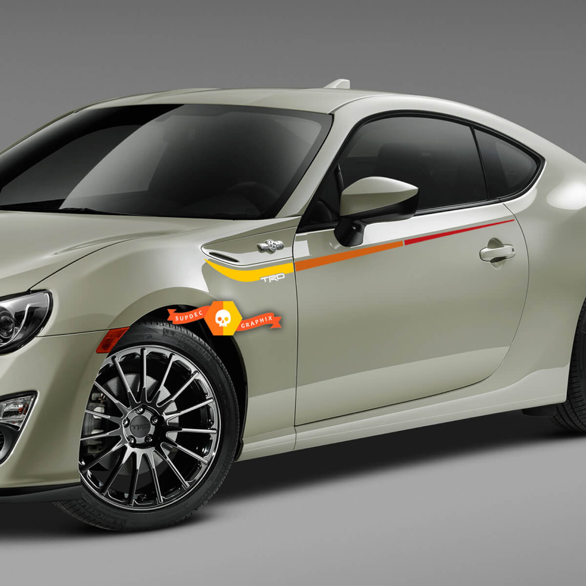 Pair Toyota Scion Sunset Vintage Vehicle Vinyl Decal Sticker 4 Colors