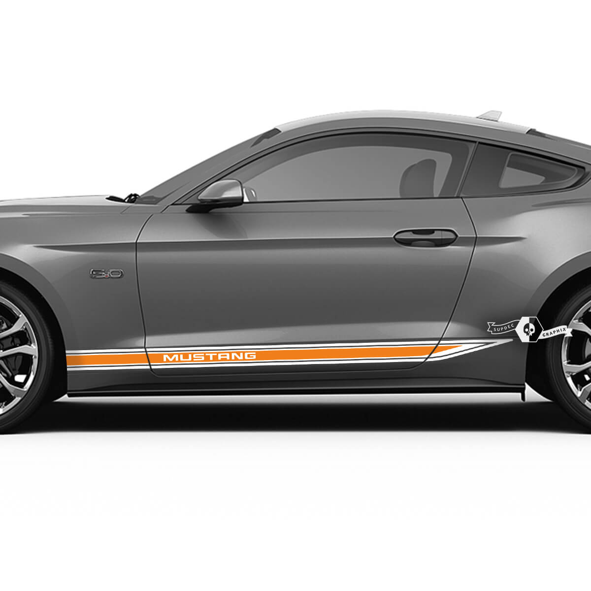 Rocker Panel Stripes for Ford Mustang Mach 1 Shelby GT500 GT350 2 colors Vinyl Sticker Decal