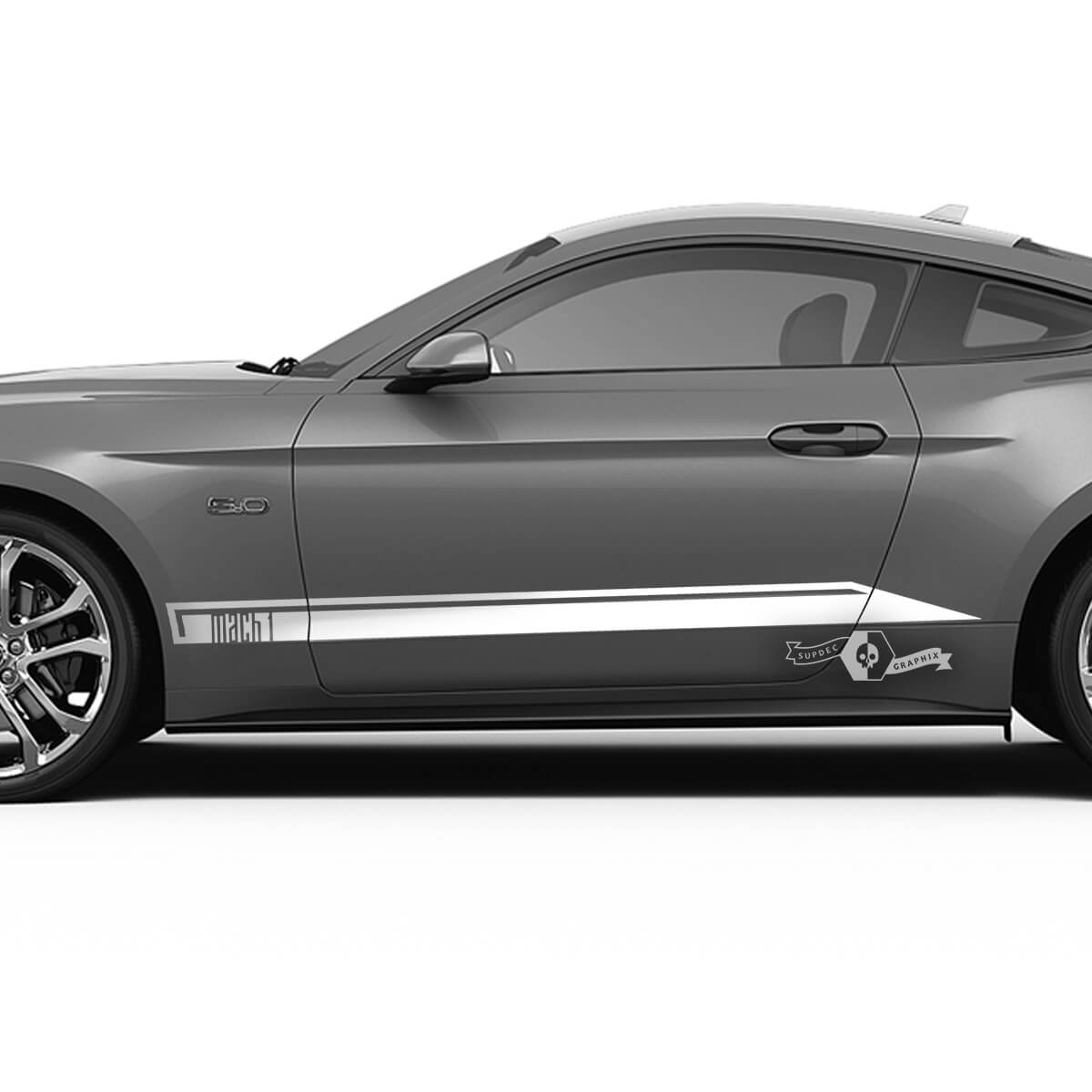 Rocker Panel Stripes for Ford Mustang Mach 1 Mach1 Shelby GT500 GT350 Rally Decal Vinyl Sticker
