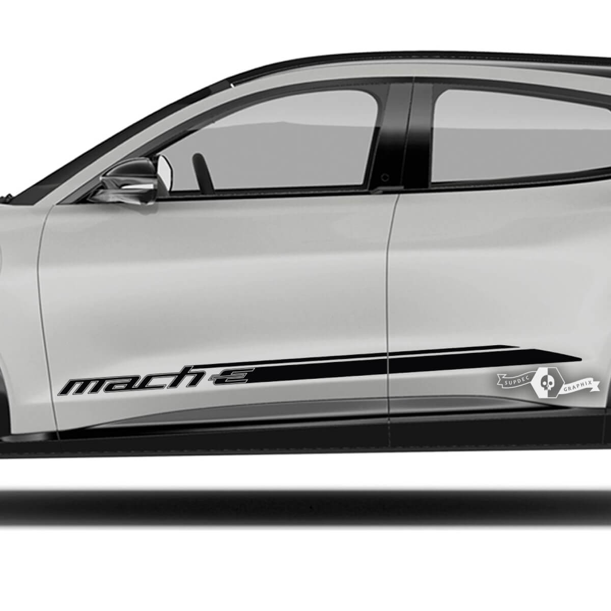 Pair Ford Mustang MACH-E MACH E Rocker Panel Outline Stripes Side Door Decal vinyl stickers