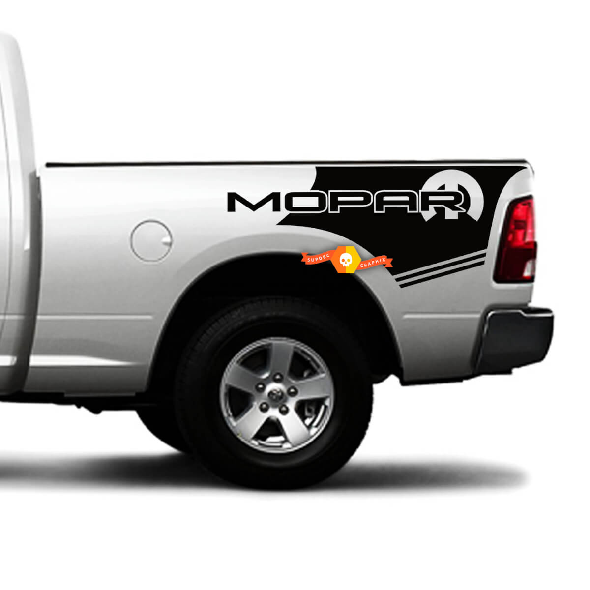 Pair of Mopar Decals Racing stripes sticker fit to Dodge Ram Mopar Hemi