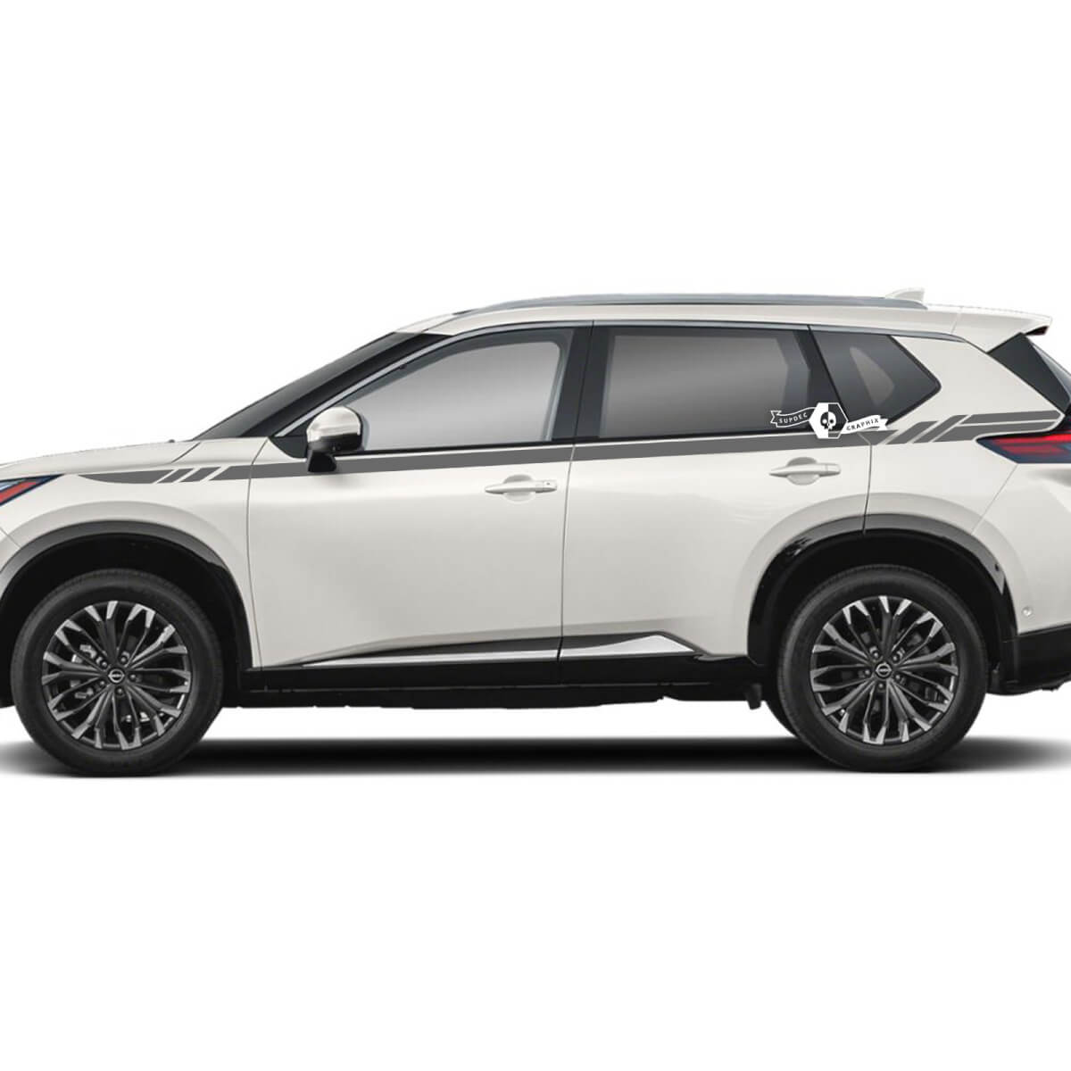 Pair Nissan Rogue Side Up Door Stripes Sticker Decal Vinyl Graphic 