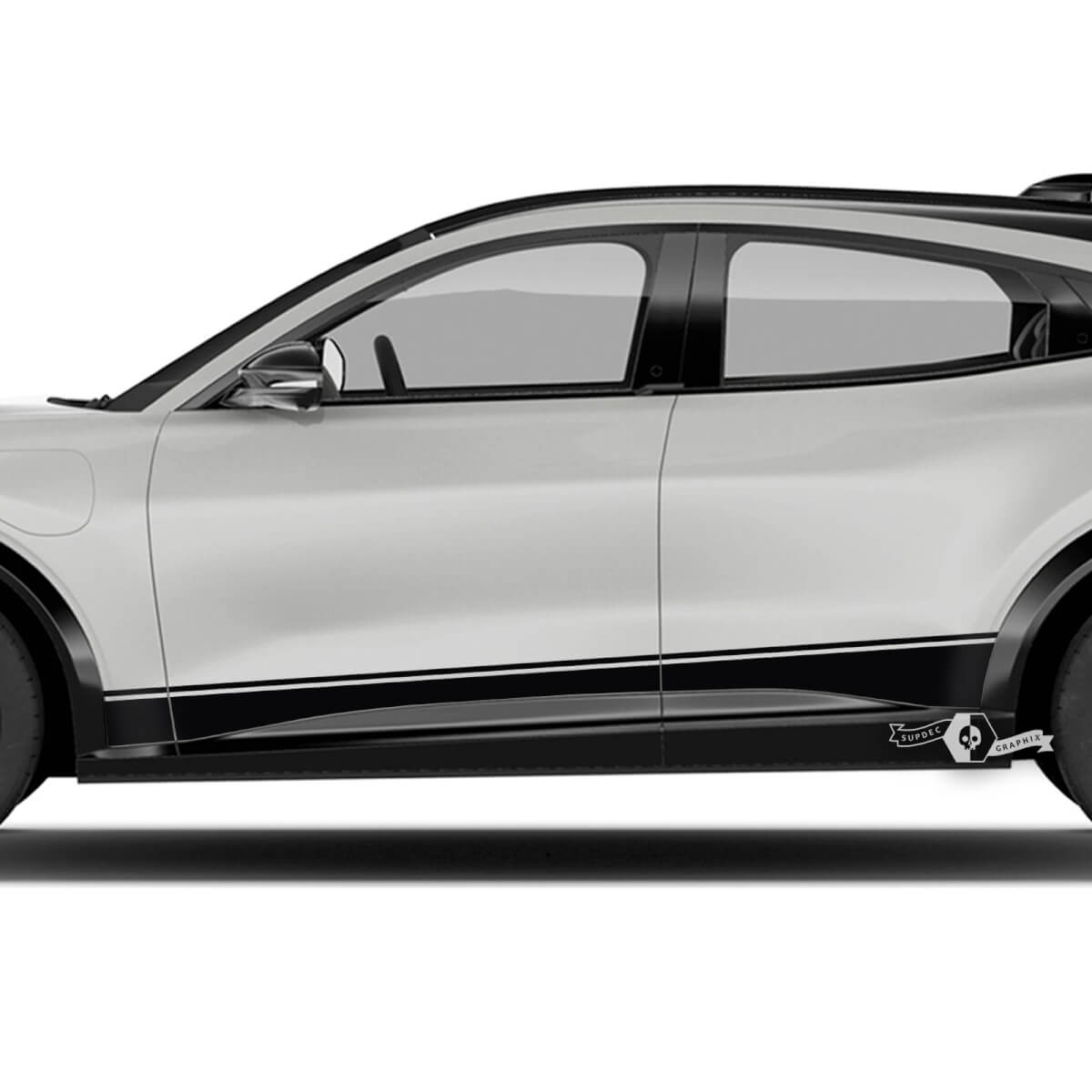 Pair Ford Mustang MACH-E MACH E Trim Rocker Panel Stripes Side Door Decal vinyl stickers
