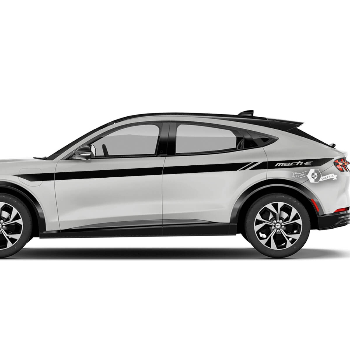 Pair Ford Mustang MACH-E MACH E Doors Top Line Stripes Side Door Decal vinyl stickers