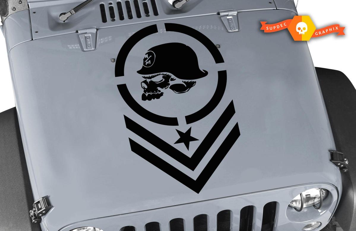 Jeep Wrangler METAL MULISHA Large Vinyl Hood Sticker Decal TJ LJ JK Unlimited